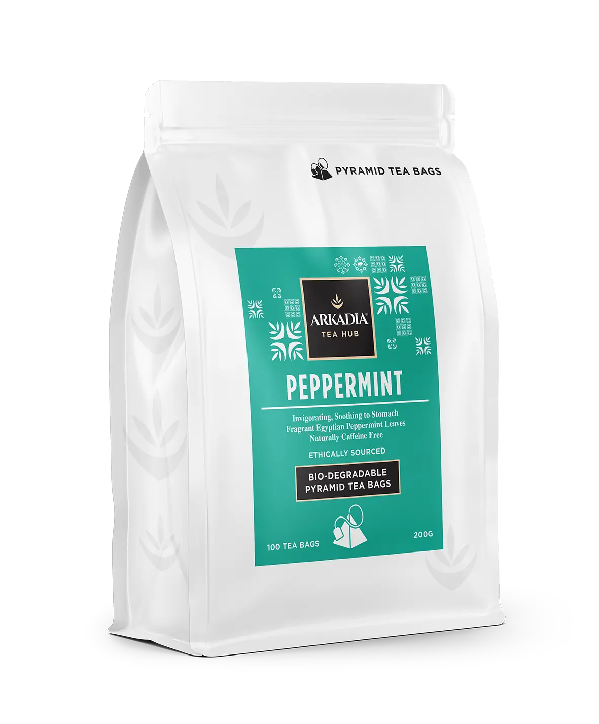 Arkadia Peppermint Pyramid Tea Bags 200g 1280x